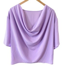 Lavender Cowl Neck Blouse